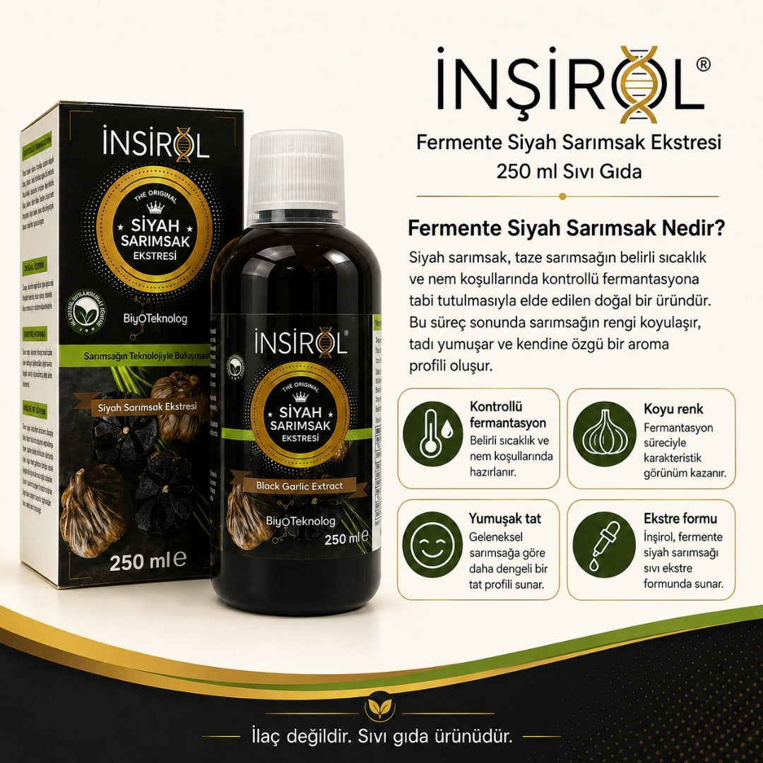 İnşirol Fermente Siyah Sarımsak Ekstresi 250 ml