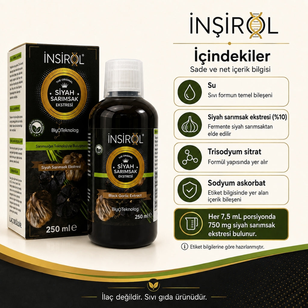 İnşirol Fermente Siyah Sarımsak Ekstresi 250 ml