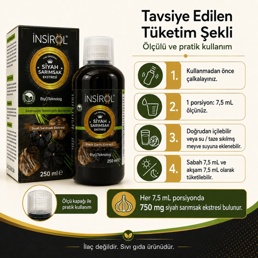 İnşirol Fermente Siyah Sarımsak Ekstresi 250 ml