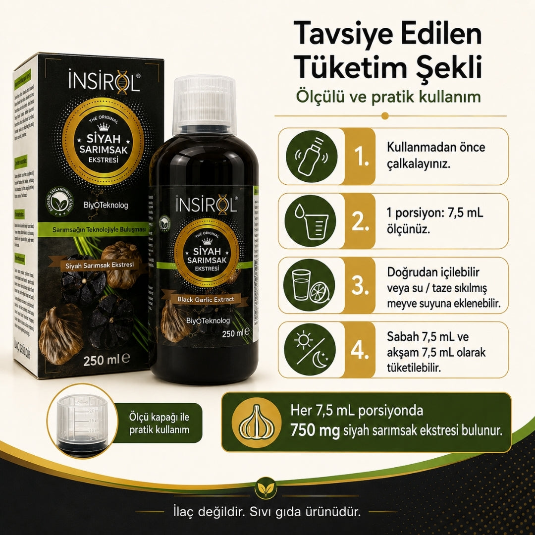 İnşirol Fermente Siyah Sarımsak Ekstresi 250 ml