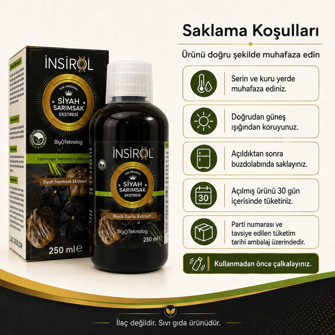 İnşirol Fermente Siyah Sarımsak Ekstresi 250 ml