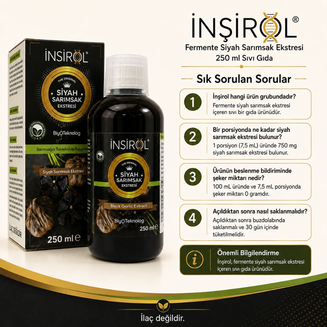 İnşirol Fermente Siyah Sarımsak Ekstresi 250 ml