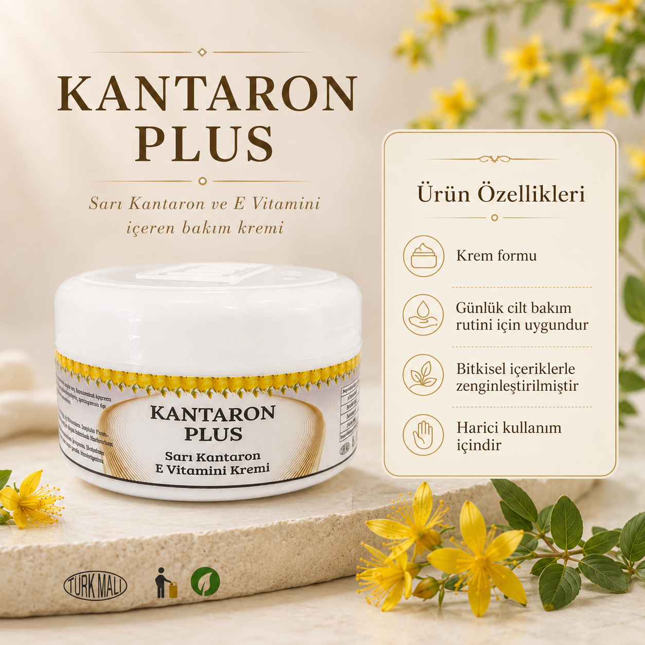 Kantaron Plus Sarı Kantaron E Vitamini Kremi